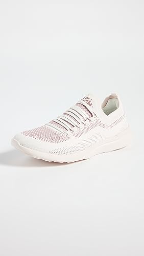 APL: Athletic Propulsion Labs Women's Techloom Breeze Sneakers, Ivory/Almond, Pink, White, 9 Medium US