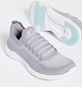 APL: Athletic Propulsion Labs Women's Techloom Breeze Sneakers, Cement/White/White, 9 Medium US