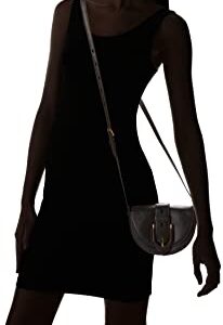 Fossil Women's Harwell Leather Small Flap Crossbody Purse Handbag, Black (Model: ZB1853001)