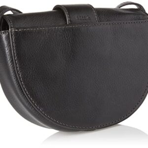 Fossil Women's Harwell Leather Small Flap Crossbody Purse Handbag, Black (Model: ZB1853001)