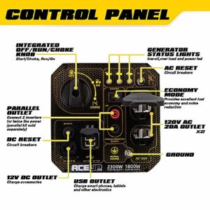 Aceup Energy 2300 Watt Portable Inverter Generator, Super Quiet Gas Generator for Home Use, EPA Compliant, Lightweight RV Ready