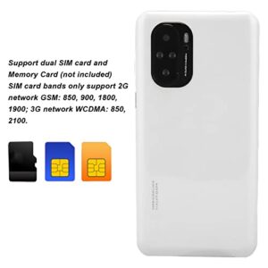 Unlocked Cell Phones, White Supports 2.4G 5G WiFi 5MP Front Camera Smartphone 5.0inch Dual SIM Dual Standby for Calling (US Plug)