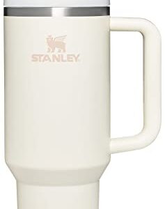 Stanley Quencher H2.0 FlowState Stainless Steel Vacuum Insulated Tumbler with Lid and Straw for Water, Iced Tea or Coffee, Smoothie and More, Cream , 40 oz