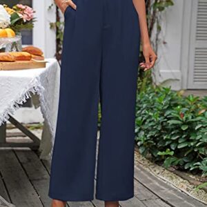 GRAPENT Bell Bottom Pants Office Outfits for Women Professional Outfits for Women for Work Womens Work Slacks Wide Leg Pants for Women Color Navy Blue Size Medium Size 8 Size 10