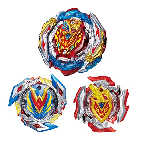 3-Piece Bey Battling Burst Tops B-201 Zest Achilles B-105 Z-Achilles B-104 Winnig Valkyrie Combat Battling Game Bayblade pro Series Set for Kids Children Birthday Party Idea