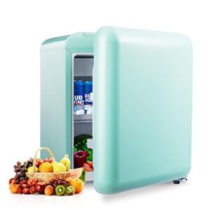crzoe 1.7cu.ft mini fridge with freezer, compact refrigerator 42 db, energy saving, removable shelf, for bedroom, kitchen, office & dorm (green)