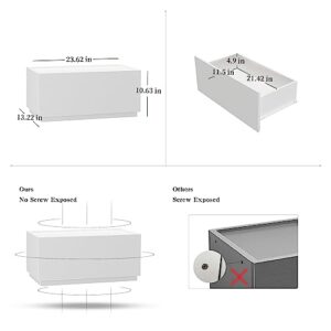 woodtalks Stackable 1 Drawer Dresser, Multi-Purpose Storage Closet Cube Dressers for Bedroom, Storage Cabinet for Entryway, Nightstand Sofa Beside Table Drawer Chest, 23.6 in, White Oak