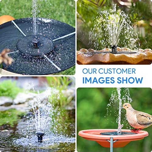 GOLDFLOWER Solar Fountain, Floating Solar Powered Water Fountain Pump for Bird Bath, Garden, Pond, Pool, Outdoor (2.5W)