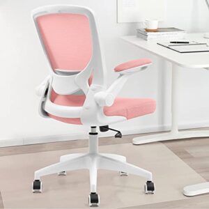 kerdom ergonomic office chair, breathable mesh desk chair, lumbar support computer chair with wheels and flip-up arms, swivel task chair bifma passed, adjustable height home gaming chair