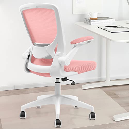 KERDOM Ergonomic Office Chair, Breathable Mesh Desk Chair, Lumbar Support Computer Chair with Wheels and Flip-up Arms, Swivel Task Chair BIFMA Passed, Adjustable Height Home Gaming Chair