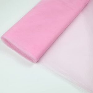 BIT.FLY 54" x 20 Yards Light Pink Tulle Fabric Rolls Bolt for Wedding Party Baby Shower Decor Tutu Spool Tulle Ribbon Wraping