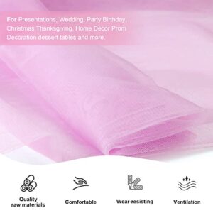 BIT.FLY 54" x 20 Yards Light Pink Tulle Fabric Rolls Bolt for Wedding Party Baby Shower Decor Tutu Spool Tulle Ribbon Wraping