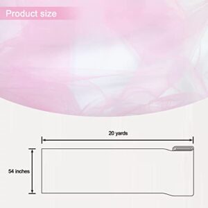 BIT.FLY 54" x 20 Yards Light Pink Tulle Fabric Rolls Bolt for Wedding Party Baby Shower Decor Tutu Spool Tulle Ribbon Wraping