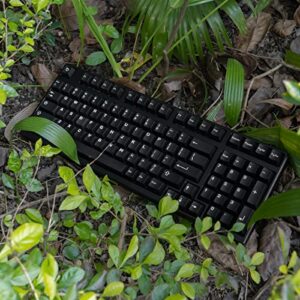 Black WOB Keycaps Doubleshot Cherry Profile 121 Keys Custom Minimalist Keycaps Set for 60% 65% 70% 75% 100% Cherry MX Gateron Kailh Switches Mechanical Keyboards