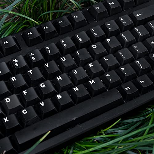 Black WOB Keycaps Doubleshot Cherry Profile 121 Keys Custom Minimalist Keycaps Set for 60% 65% 70% 75% 100% Cherry MX Gateron Kailh Switches Mechanical Keyboards