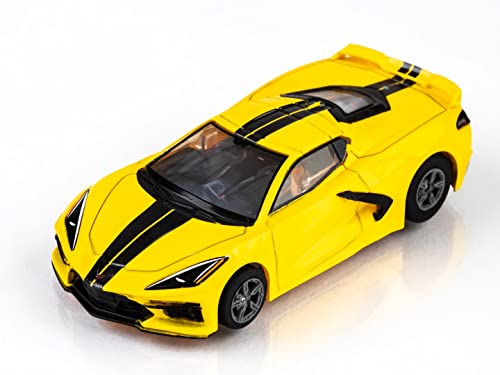 AFX/Racemasters Corvette C8 Accelerated Yellow AFX22013 HO Slot Racing Cars