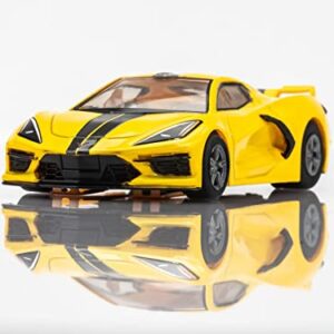 AFX/Racemasters Corvette C8 Accelerated Yellow AFX22013 HO Slot Racing Cars