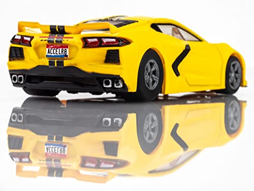 AFX/Racemasters Corvette C8 Accelerated Yellow AFX22013 HO Slot Racing Cars