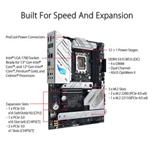 ASUS ROG Strix B760-A Gaming WiFi D4 Intel B760 (13th and 12th Gen) LGA1700 white ATXmotherboard, 12+1 power stages, DDR4, PCIe 5.0, three M.2slots, WiFi 6E, USB 3.2 Gen 2x2 Type-C®, and Aura Sync RGB