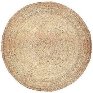 hand braided round jute rug area round rug custom size round rug indian handmade home decor round rug (2'x2')
