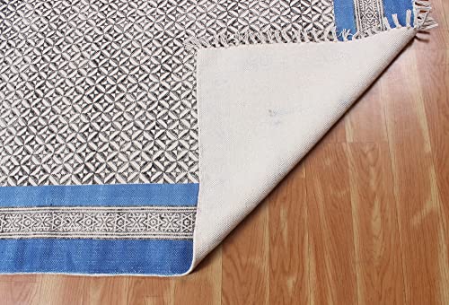 Blue Garden yoga mat Custom size rug Dining room rug Outdoor patio rug Indian handmade rug Square cotton rug Hallway runner rug Stair runner rug Rug for kitchen