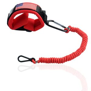 8m0092850 boat kill switch lanyard, big wrist strap for boat outboard mercruiser marine replace 15920t54 15920a54, 54 inch/137cm long boat engine emergency stop switch safety lanyard cord - red