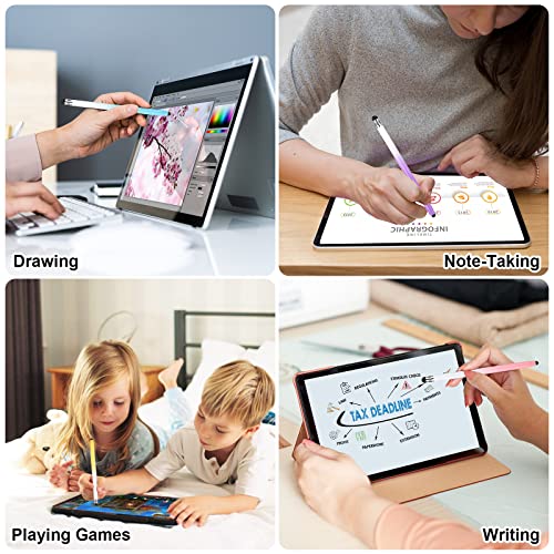 Stylus Pens for Touch Screens, CCIVV 4-Pack Stylus Compatible with iPhone, iPad Pro, Samsung Galaxy, Tablets + 16 Extra Replaceable Tips