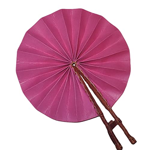 Pink African Fabric Folding Fan: Church, Ankara, Leather, Wedding, Sports, and Pouch Included!