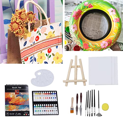 Acrylic Painting Supplies, Acrylic Paint Set Safe Easy Coloring Waterproof User Friendly for Artist