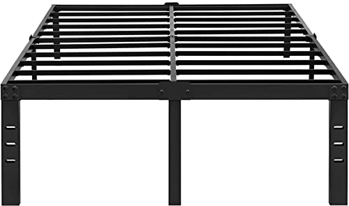 Kilyssa Full Size Bed Frame 18 Inches High, Metal Platform Bed Frames 3500 lbs Heavy Duty Steel Slat Support Easy Assembly Bed Frames Full Noise Free No Box Spring Needed,Black