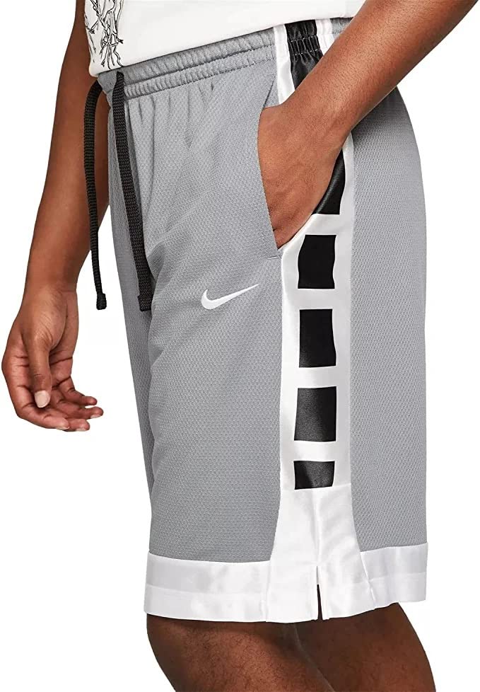 Nike Dri-FIT Elite Stripe Men's Basketball Training Shorts (College Grey/Black/White)