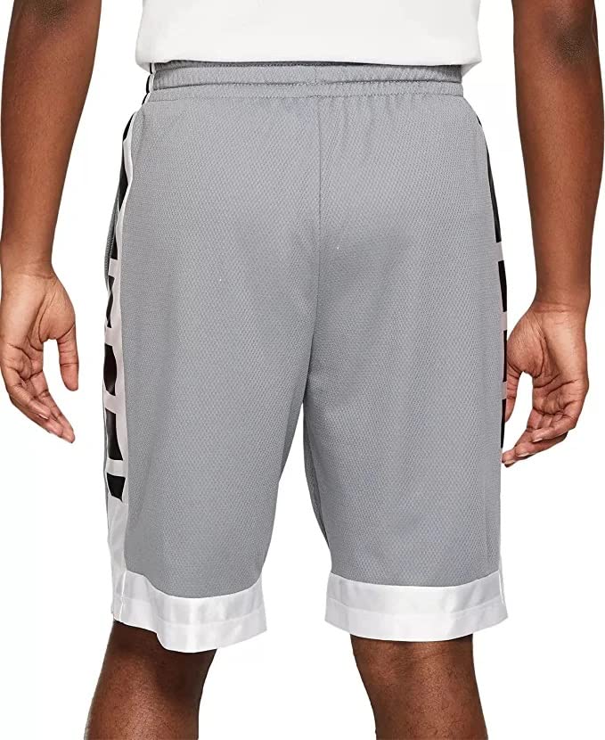 Nike Dri-FIT Elite Stripe Men's Basketball Training Shorts (College Grey/Black/White)