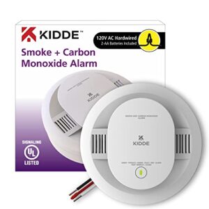 kidde hardwired smoke & carbon monoxide detector, aa battery backup, interconnectable, led warning light indicators