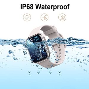 Smart Watch for Men Women, 1.69" HD Screen Activity Tracker Smartwatch, Fitness Tracker with Heart Rate/Sleep Monitor, 25 Sport Modes IP68 Waterproof, Pedometer, Fitness Watch for Android iOS, Grey