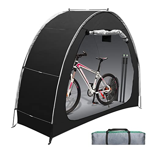 SAN LIKE Bike Storage Tent,78.7"x 33.5"x 65" Outdoor Bike Cover - Waterproof Lawn Mower Garden Tools Shed - Backyard Storage Tent Shelter W/Fixing Peg Bicycle Shed