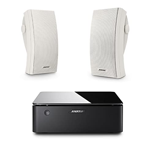 Bose 251 Outdoor Environmental Speakers (Pair), White with Music Amplifier