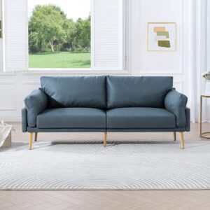 vonanda fabric sofa, blue couch upholstered sofa, 72 inch blue sofa, modern sofa for living room, couch for small spaces, apartment sofa, also for bedroom, office, blue