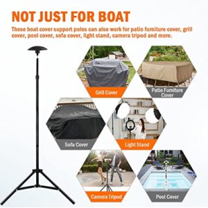 iCOVER Boat Cover Support Pole-Height Adjustable Iron Alloy Support Pole Telescoping Support System with Tripod Base for Jon Boat Pontoon Boat for Patio Furniture