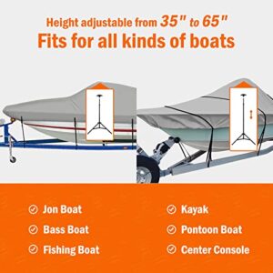 iCOVER Boat Cover Support Pole-Height Adjustable Iron Alloy Support Pole Telescoping Support System with Tripod Base for Jon Boat Pontoon Boat for Patio Furniture