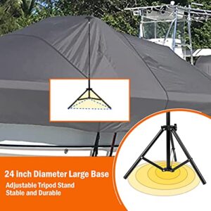 iCOVER Boat Cover Support Pole-Height Adjustable Iron Alloy Support Pole Telescoping Support System with Tripod Base for Jon Boat Pontoon Boat for Patio Furniture