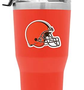 Simple Modern Officially Licensed NFL Cleveland Browns Tumbler with Straw and Flip Lid | Insulated Stainless Steel 30oz Thermos | Cruiser Collection | Cleveland Browns
