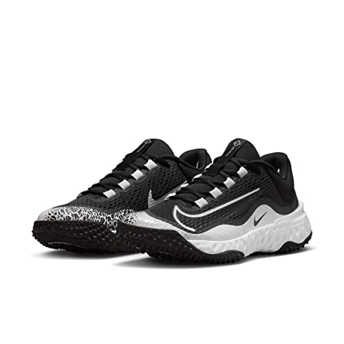 Nike Women's Alpha Huarache Elite 4 Fastpitch Turf Shoes Black | White Size 10 Medium