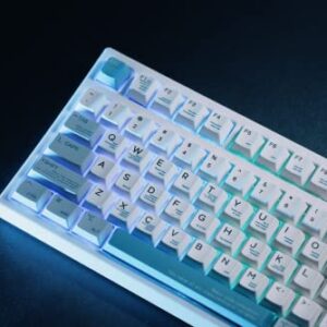 GK GAMAKAY TK75 75% Mute Mechanical Keyboard with Knob Control, Hot Swap RGB Bluetooth 5.0/2.4GHz Wireless/USB-C Wired PBT Cherry Profile Keycaps Silent Gaming Keyboard (GamaKay Pegasus Switch)