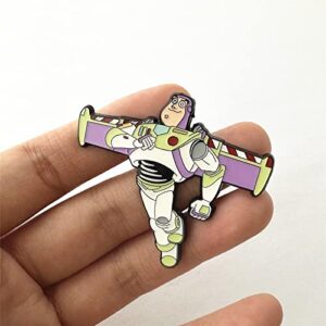 Anime Buzz Lightyea Pins, Cartoon Toy Stoy Cosplay Environmental Zinc Alloy Metal Breastpin, Gifts for Women and Girls (2)