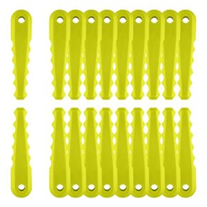 fourshow 20pcs ac052n1fb serrated blade replacement compatible with ryobi 2-in-1 fixed line and bladed head ac052n1, accessories for ryobi 18v 2-in-1 pivoting auto feed string trimmer
