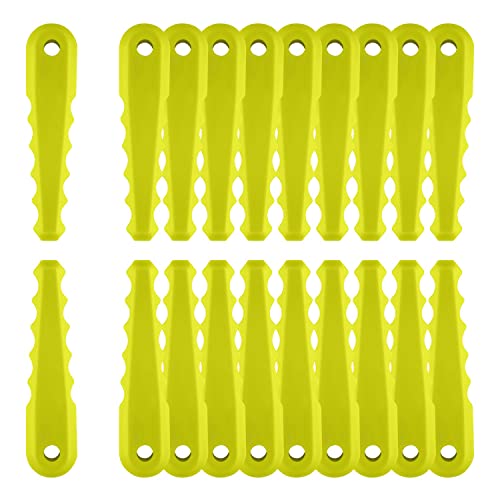 FourShow 20Pcs AC052N1FB Serrated Blade Replacement Compatible with Ryobi 2-in-1 Fixed Line and Bladed Head AC052N1, Accessories for Ryobi 18V 2-in-1 Pivoting Auto Feed String Trimmer