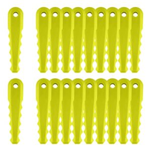 FourShow 20Pcs AC052N1FB Serrated Blade Replacement Compatible with Ryobi 2-in-1 Fixed Line and Bladed Head AC052N1, Accessories for Ryobi 18V 2-in-1 Pivoting Auto Feed String Trimmer