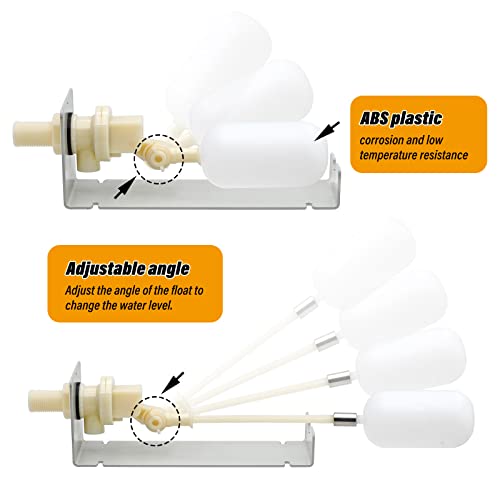 PAMUNULA Water Fountain Auto Fill System AutoFill Water Level Kit, 1/4 Inch Tube with Adjustable Arm for Outdoor Fountain Pond Aquariums Aquaculture