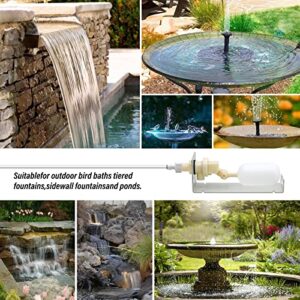 PAMUNULA Water Fountain Auto Fill System AutoFill Water Level Kit, 1/4 Inch Tube with Adjustable Arm for Outdoor Fountain Pond Aquariums Aquaculture