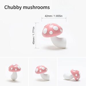 JADDSA Mushroom Fridge Magnet 3D Resin Refrigerator Magnets Stickers Cute Magnets Kitchen Decoration,Decorative Magnets with Double-Sided Stickers to Satisfy Any Panel. (Pink)